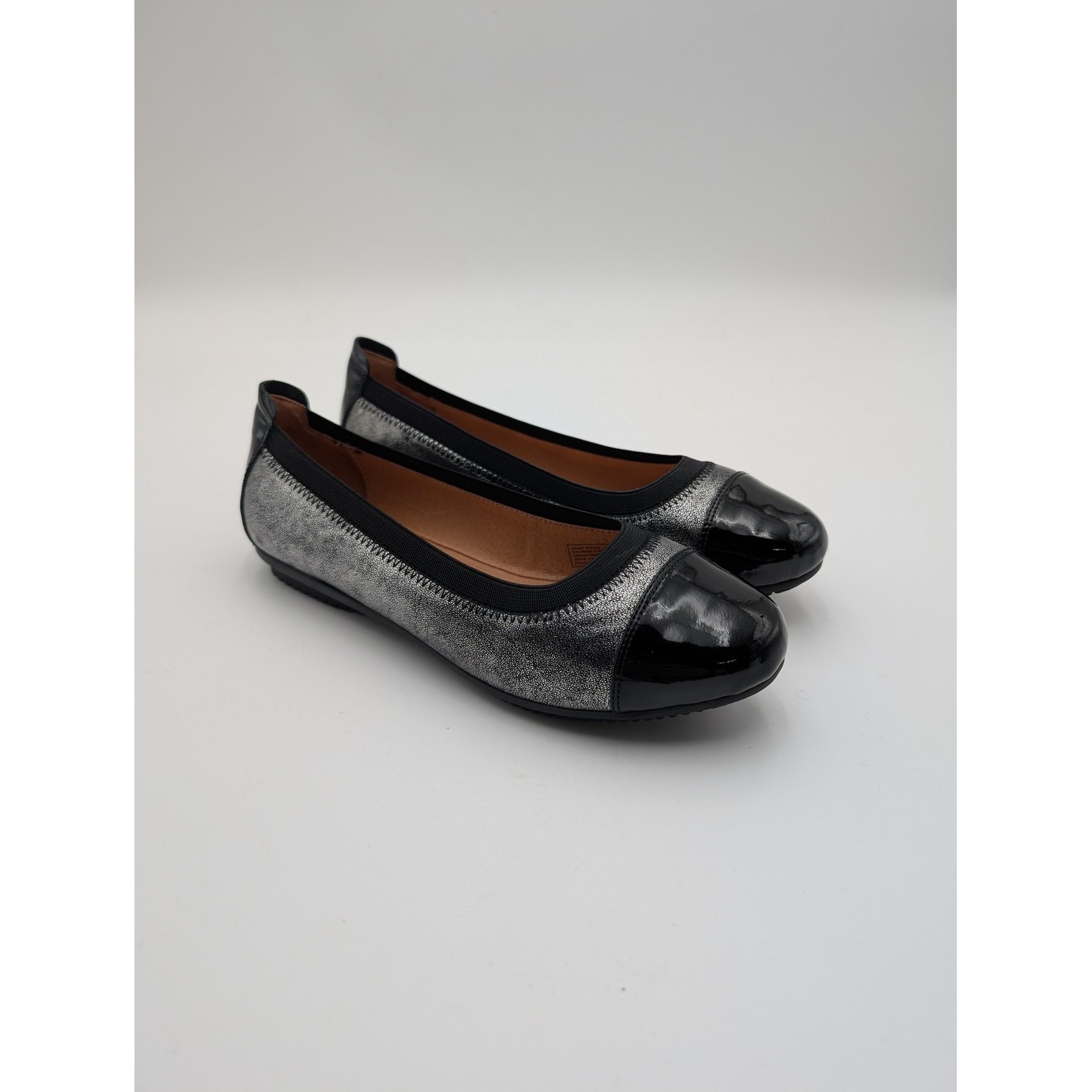 Josef Seibel Ballet Flats Shoes Womens Size 5.5 Silver Double Air Reaction